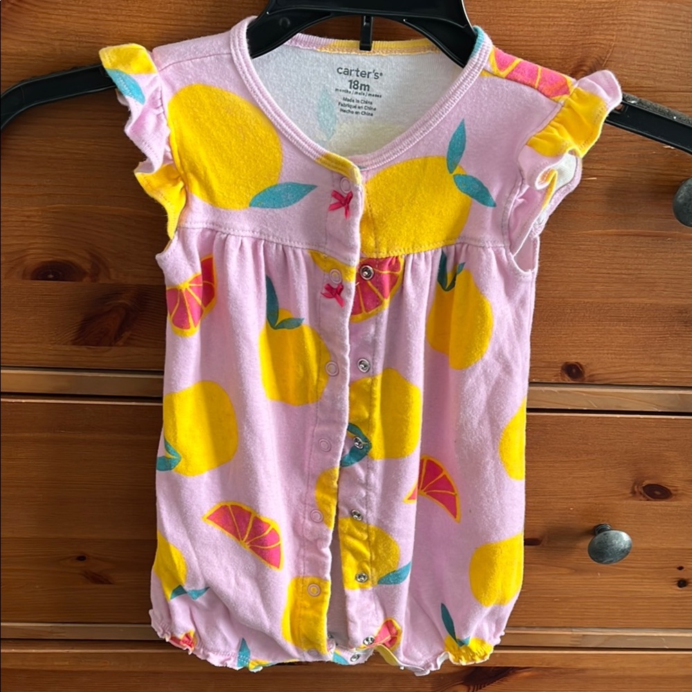 Carter's Lemon Print Baby Romper